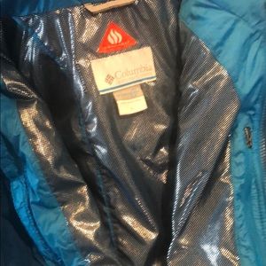 Columbia XL interchang ski jacket two blue tone